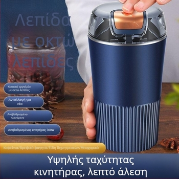 Φορητός πολυλειτουργικός μύλος για οικιακή χρήση με σώμα και κύπελλο από ανοξείδωτο ατσάλι, χωρητικότητα κάτω από 1 L, 2 λεπίδες, ταχύτητα 10000–19999 rpm, τάση 111–240 V, πλήρως αυτόματος, ρετρό στυλ