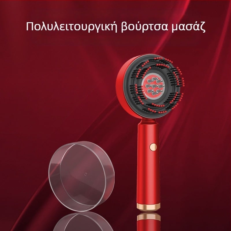Βούρτσα μασάζ κεφαλιού με λειτουργία ζύμωσης για φροντίδα και ανάπτυξη μαλλιών – 3 ρυθμίσεις ταχύτητας