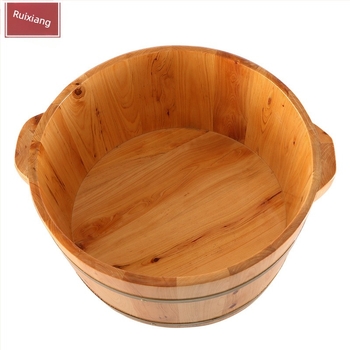 Ξύλινο βαρελοειδές δοχείο μπάνιου ποδιών Ruixiang για ενήλικες