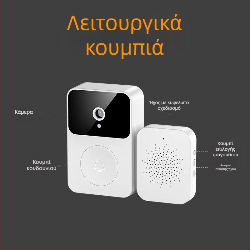 Ασύρματο οπτικό θυροτηλέφωνο, μοντέλο x9; μπαταρία λιθίου; 5V τροφοδοσία; μουσικός ήχος κλήσης; για οικία και γραφείο