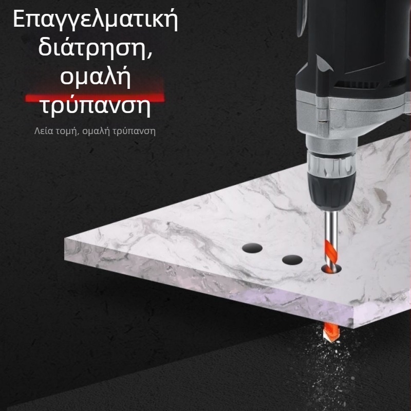 Αλουμινένιος τριγωνικός τρυπανι για πλακάκια και σκυρόδεμα – κατάλληλος και για γυαλί και τσιμέντο, συμβατός με ασύρματο τρυπάνι