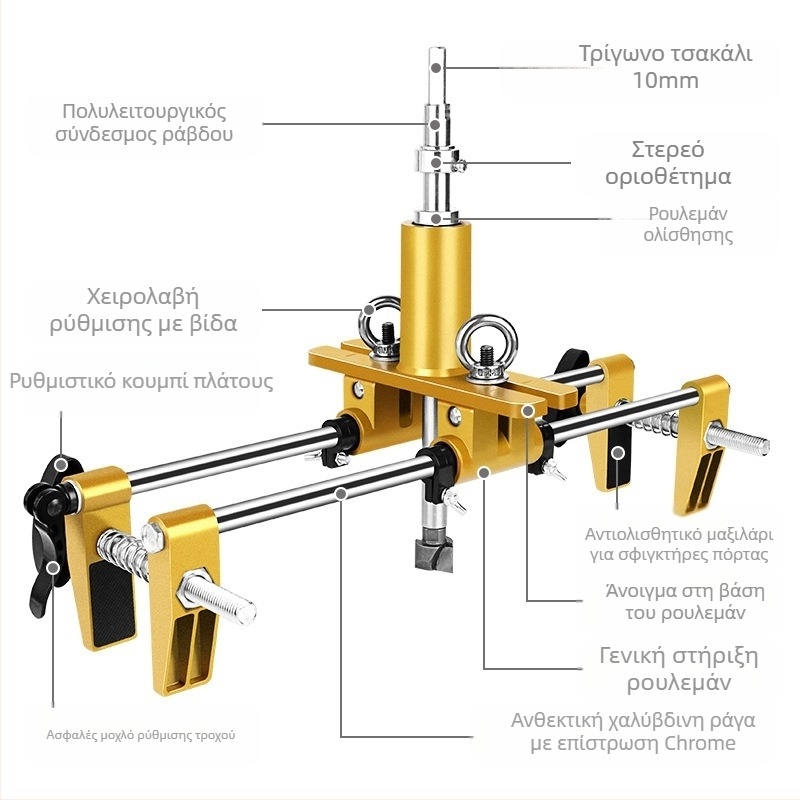 Li Jia Craftsman – σειρά Wooden door punching, εργαλείο για τοποθέτηση κλειδαριάς σε ξύλινη πόρτα; διάμετρος κοπής 30 mm; μήκος λεπίνας 80 mm; διάμετρος λαβής 5 mm