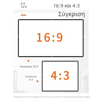 Φορητός αναδιπλούμενος οθόνης προβολής για γραφείο και εξωτερικούς χώρους, αναλογία 16:9/4:3, MICMOTO/Mi Xi Magic Throw