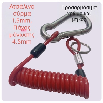 Κορδόνι ασφαλείας RV διαχωρισμού; υλικό: TPU υψηλής ελαστικότητας; τύπος: κορδόνι ασφαλείας; εφαρμογή: RV διαχωριστικό