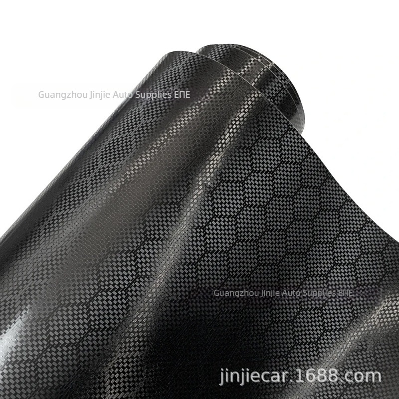 Jinjie Εσωτερικό αυτοκινήτου αυτοκόλλητο – 6D Prism pattern Diamond Honeycomb ανθρακονημάτων φιλμ για κεντρική κονσόλα, αυτοκόλλητο σώματος με κόλλα