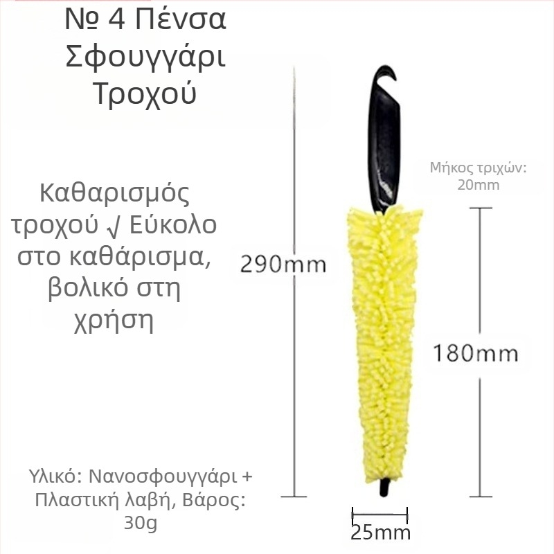 Speedmate βούρτσα καθαρισμού ελαστικών αυτοκινήτου – πολυχρηστική βούρτσα για καθαρισμό τροχών και ζαντών, πλαστικό με σφουγγάρι