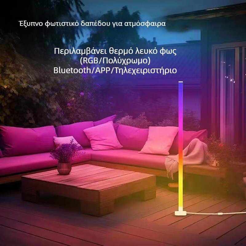 RGB φως δαπέδου με ενεργοποίηση ήχου για αίθουσα παιχνιδιών και γωνιά υπνοδωματίου – ατμοσφαιρικός φωτισμός με ρυθμό μουσικής και έλεγχο φωνής