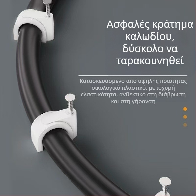 LTS Νάιλον Πλαστικά Κλιπ Στήριξης Καλωδίων και Καρφιά – Εσωτερική χρήση, στρογγυλά και τετράγωνα σχήματα