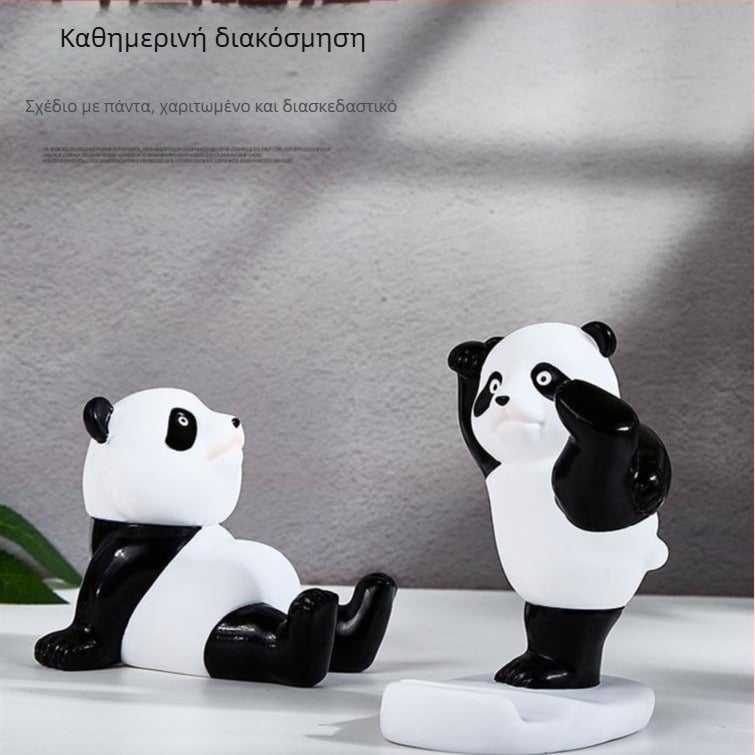 Panda στήριγμα τηλεφώνου γραφείου, πλαστικό καρτούν διακοσμητικό για το γραφείο, πρακτικό και δημιουργικό δώρο