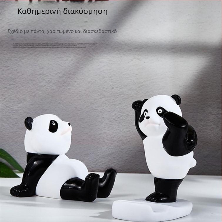 Panda στήριγμα τηλεφώνου γραφείου, πλαστικό καρτούν διακοσμητικό για το γραφείο, πρακτικό και δημιουργικό δώρο