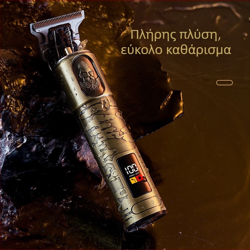 Ηλεκτρική μηχανή κοπής μαλλιών με ψηφιακή οθόνη, βούρτσα κινητήρα, λεπίδες από ανοξείδωτο ατσάλι, αδιάβροχη κατασκευή, διάρκεια μπαταρίας 1–3 ώρες