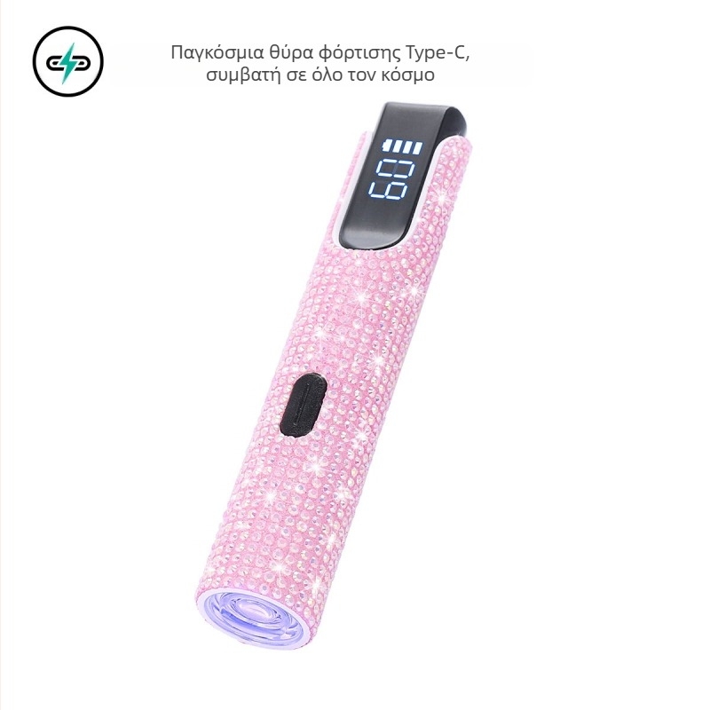 Φορητή UV-LED λάμπα για gel νύχια, μοντέλο J10 Diamond Word Light, χειρός, με μπαταρία