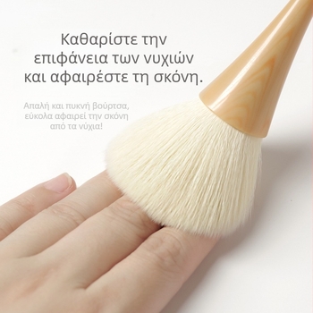 Βούρτσα σκόνης νυχιών, JMOFO, μακρύς λαβή, μαλακές τρίχες, εγχώρια μάρκα
