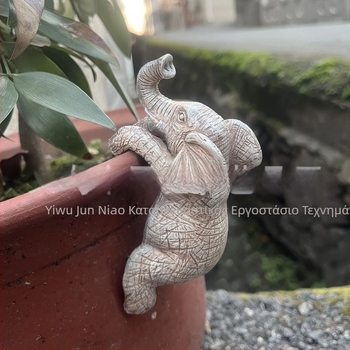 Ελέφαντας από ρητίνη, κρεμαστό γλαστάκι - μοντέρνο μινιμαλιστικό γλυπτό ζώου (Υλικό: Συνθετική ρητίνη; Κατηγορία: Ζώα; Στυλ: Μοντέρνο και μινιμαλιστικό; Τύπος υλικού: Πλαστικό, ρητίνη)