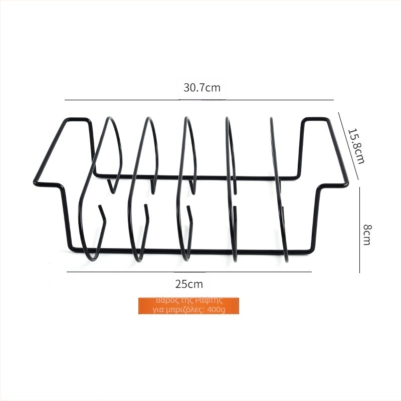 Τετράγωνη σιδερένια σχάρα μπάρμπεκιου με πούδρα επίστρωσης, μη κολλάει, ανθεκτική στη διάβρωση, 400 g