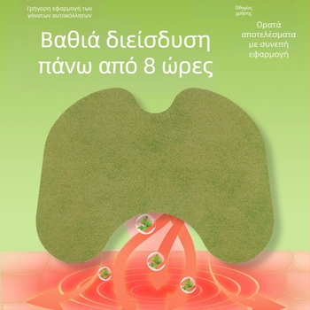 Πλαστ γόνατος με μοξιβουστία – μη υφασμένο ύφασμα, Henglitang, 12 επιθέματα ανά κουτί