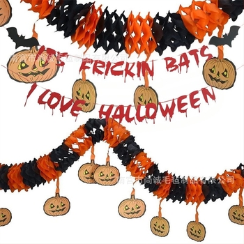 Αξεσουάρ διαμόρφωσης χώρου για το Halloween με κορδέλες από χαρτί/βελούδο και σημαίες; κατάλληλο δώρο; για πάρτι και συναυλίες