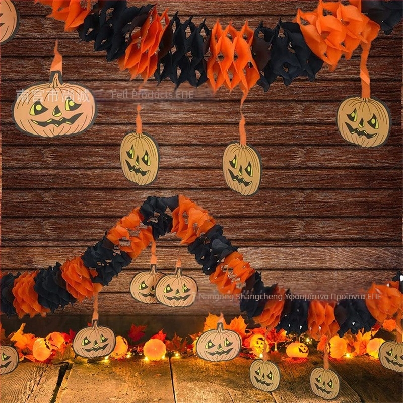 Αξεσουάρ διαμόρφωσης χώρου για το Halloween με κορδέλες από χαρτί/βελούδο και σημαίες; κατάλληλο δώρο; για πάρτι και συναυλίες
