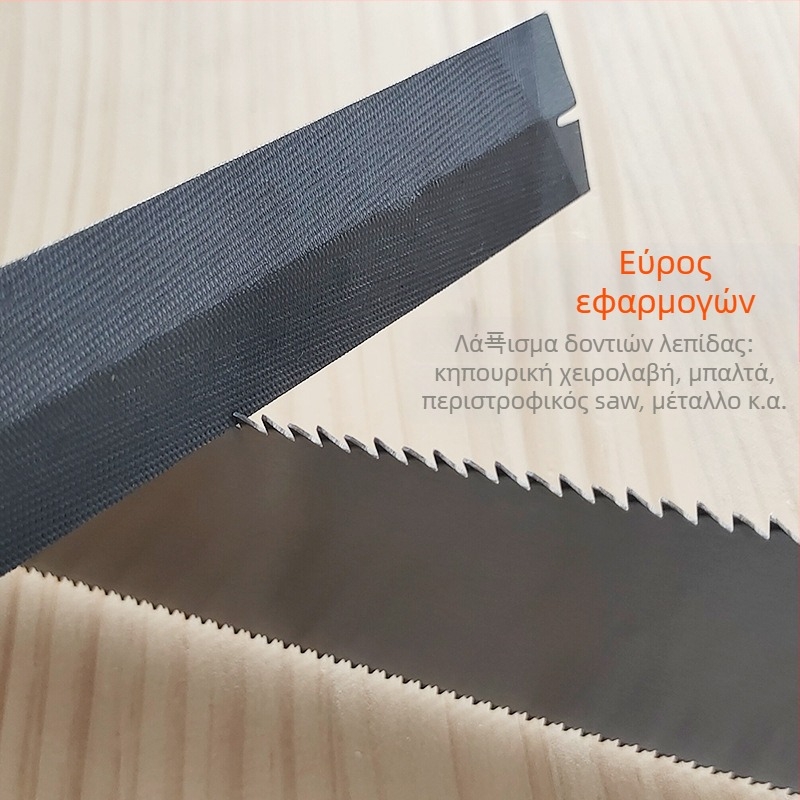 Διαμαντένιο αρχείο ρομβοειδούς σχήματος για ξυλουργική, προφίλ διατομής, δόντια διπλού κόκκου, χάλυβας T12