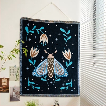 Boho στιλ ταπισερί Jacquard ριχτάρι καναπέ, πολυεστέρας-βαμβάκι, 800–999 g, φλοράλ μοτίβο, διαθεσιμότητα εξατομίκευσης, κατάλληλο για όλες τις εποχές