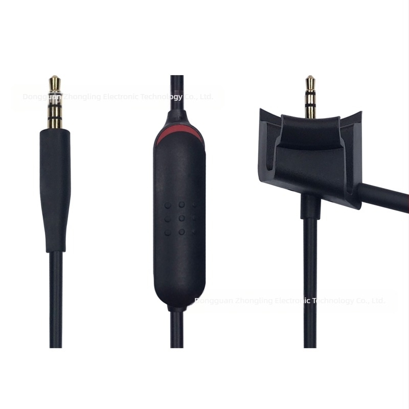 Καλώδιο ήχου για ακουστικά BOSE QC35 με αποσπώμενο μικρόφωνο, επίχρυσο, πυρήνας χαλκού υψηλής καθαρότητας, ευέλικτο TPE καλώδιο, ROHS