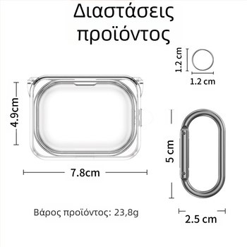 TPU προστατευτική σκληρή θήκη για Nothing Ear(A) Bluetooth ακουστικά — ανθεκτική σε πτώσεις, ανθεκτική στη σκόνη, φορητή αποθήκευση, κατασκευή με έγχυση, προσαρμοζόμενη