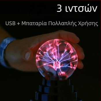 Νυχτερινό φως με μπάλα ιόντων — USB τροφοδοσία, γυάλινο κάλυμμα λαμπτήρα, λογότυπο τυπωμένο, τάση ≤ 36V