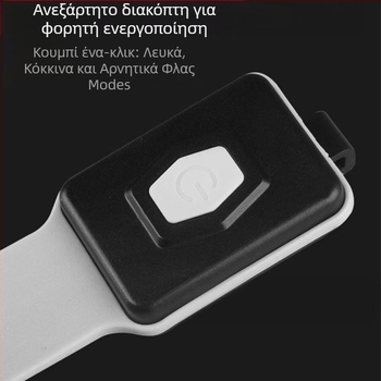 Φωτιστικό COB εξωτερικού χώρου για τρέξιμο με φόρτιση Type-C, LED, 5V, 1W, διακόπτης με κουμπί