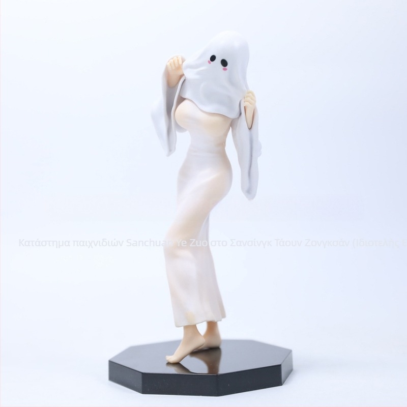 PVC φιγούρα γραφείου Halloween με φάντασμα κοπέλας, μη συναρμολογούμενη, συσκευασμένη σε διχτυωτή σακούλα, 14+ παιχνίδι, κατάλληλη για ενήλικες