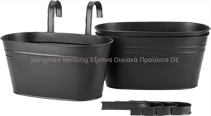 Γλάστρα τοίχου, κρεμαστού τύπου βάση, γαλβανισμένο σίδερο, αγροτικός σχεδιασμός, 0,8 kg