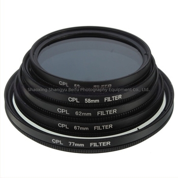 CPL πολωτικό φίλτρο για φακούς Canon και Nikon, επεξεργασία OEM, κυκλοφόρησε το 2015.