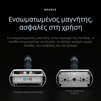 Χειροκίνητο ξυριστικό Tide, διπλής όψεως ανοξείδωτες λεπίδες, 8 στάδια ευκρινισμού, σετ 5 λεπίδων