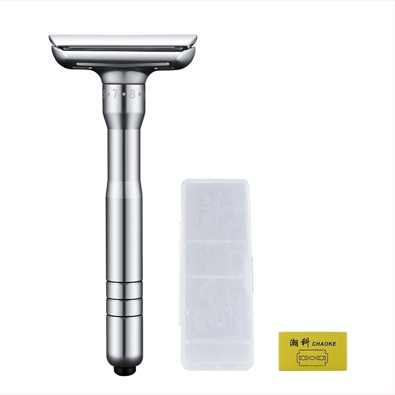 Χειροκίνητο ξυριστικό Tide, διπλής όψεως ανοξείδωτες λεπίδες, 8 στάδια ευκρινισμού, σετ 5 λεπίδων