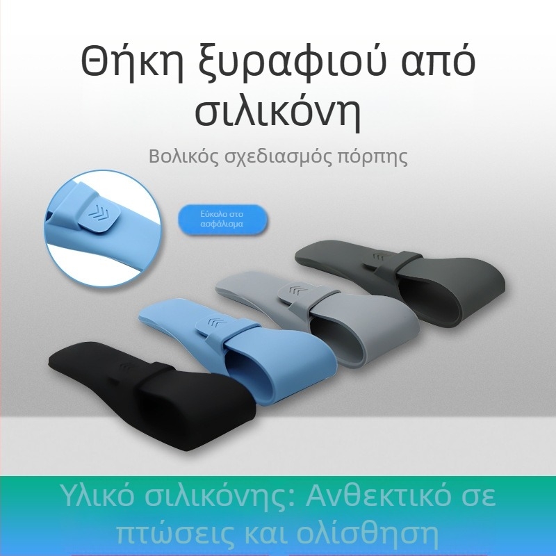 Χειροκίνητο ξυριστικό με θήκη από δέρμα για ταξίδια και κλασική βάση για ξυριστικά