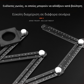 ATO Αλουμινίου κράμα, εξάπτυχτος μετρητής οπών για πλακάκια, με καθολικό εργαλείο διάτρησης για πλακάκια, τούβλα και γυαλί