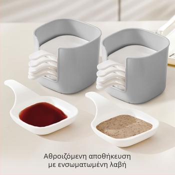 Πλαστικό πιάτο καρυκεύματος – τετράγωνη μορφή, ιαπωνικό στιλ, για σάλτσες και ντιπ, δυνατότητα εκτύπωσης λογοτύπου, δεν είναι κατάλληλο για μικροκύματα