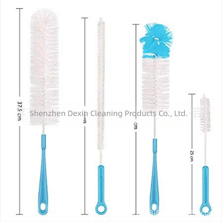 Dexin Cleaning Supplies Σετ βουρτσες μπιμπερό με μακριά λαβή, πλαστικά, 4 τεμάχια