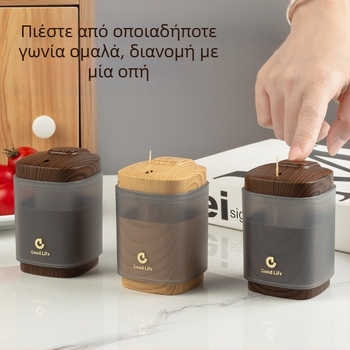 Θήκη οδοντογλυφίδων με σχέδιο ξύλου, ιαπωνικό ύφος, πλαστικό, αυτόματη εξαγωγή, προσαρμογή κατά παραγγελία