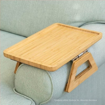 Ξύλινος τετράγωνος αναδιπλούμενος δίσκος – ματ επίστρωση, μοντέρνος μινιμαλιστικός σχεδιασμός, δυνατότητα εκτύπωσης λογότυπου