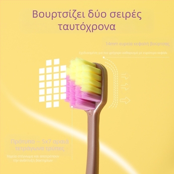 Οδοντόβουρτσα ενηλίκων με μαλακές τρίχες, σετ 5 τεμάχια, μοντέλο 1111