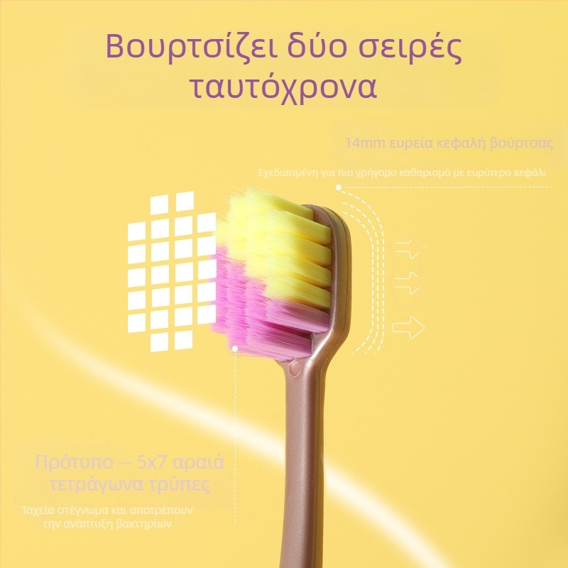 Οδοντόβουρτσα ενηλίκων με μαλακές τρίχες, σετ 5 τεμάχια, μοντέλο 1111