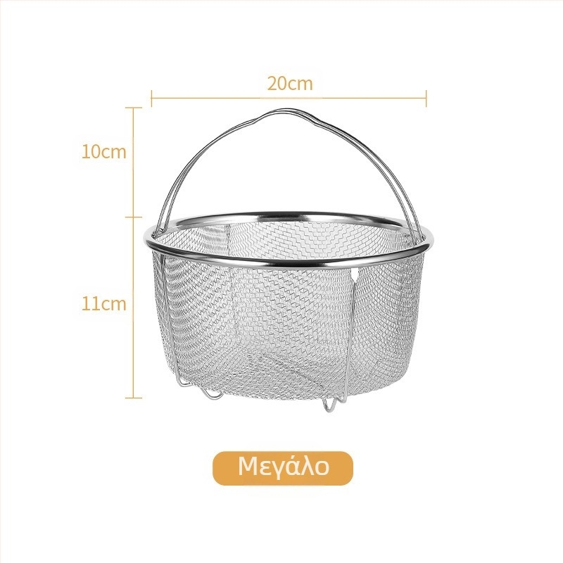 Ανοξείδωτο 201 – διπλούμενο καλάθι ατμού για ρυζομάγειρα και κατσαρόλα πίεσης — πολυλειτουργικό με δικτυωτό φίλτρο λαδιού