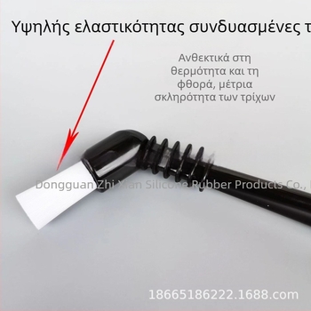 Βούρτσα καθαρισμού μηχανής καφέ, πλαστική, με μαλακές τρίχες, διπλής κεφαλής, για τον καθαρισμό της κεφαλής παρασκευής και του μύλου