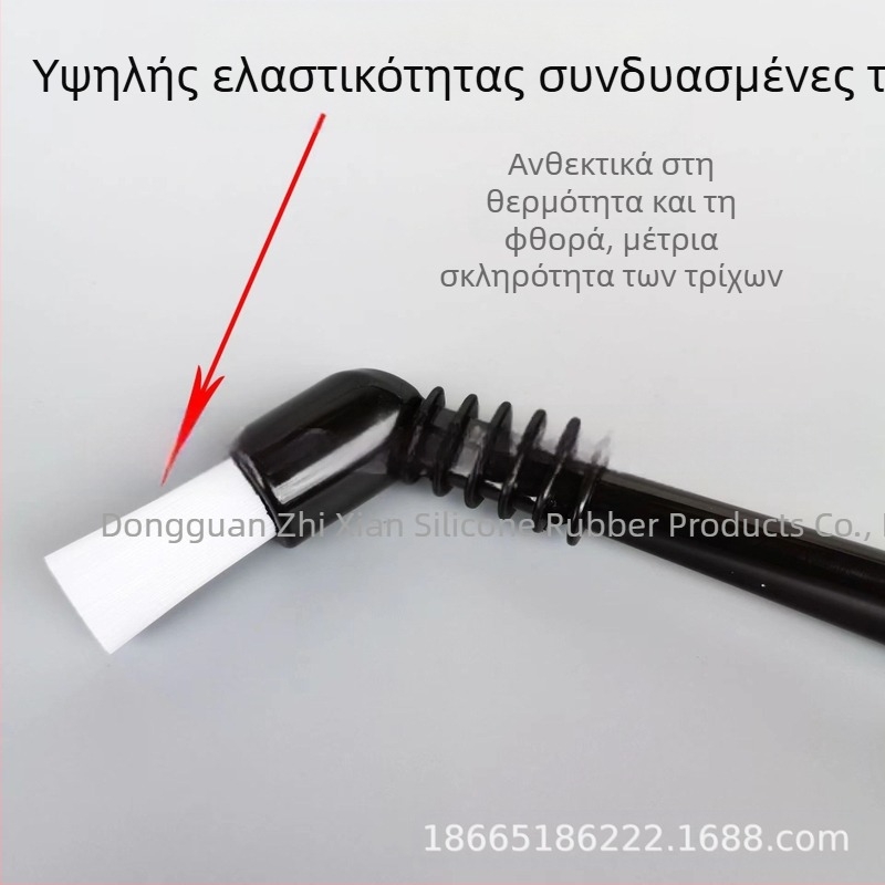 Βούρτσα καθαρισμού μηχανής καφέ, πλαστική, με μαλακές τρίχες, διπλής κεφαλής, για τον καθαρισμό της κεφαλής παρασκευής και του μύλου