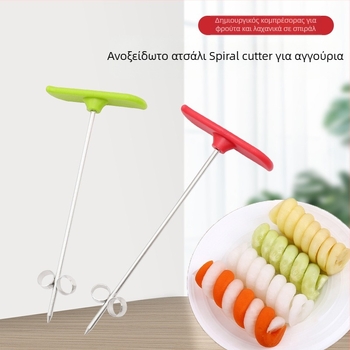 Chef Ji Qixiu Ανοξείδωτος χάλυβας + PP Πολυλειτουργικός κόπτης λαχανικών με σπειροειδή κύλινδρο και κόπτη αγγουριού