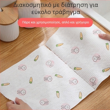 Απολεπιστικό σφουγγάρι πιάτων, μιας χρήσης, μη υφαντό ύφασμα, κατάλληλο για κατσαρόλες και μπολ, οικιακή χρήση