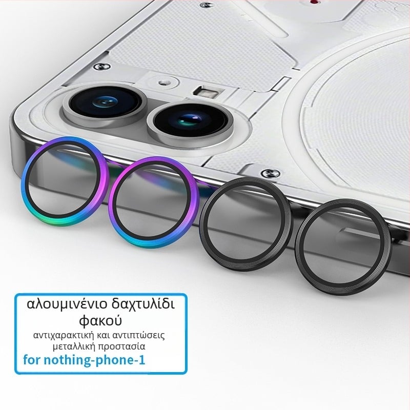 Προστατευτικό φακού Nothing Phone 1 — φινίρισμα καθρέφτης, ανθεκτικό σε γρατζουνιές, υλικό: tempered glass από κράμα αλουμινίου, επεξεργασία: μηχανική κατεργασία