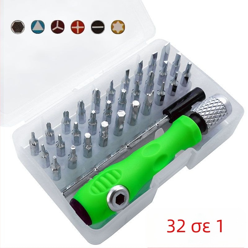 Jianuo Hardware 32-σε-1 πολυλειτουργικό σετ κατσαβιδιών για τηλεπικοινωνιακή συντήρηση, χρωμιοβάνδιο ατσάλι