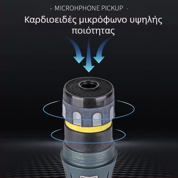 Ενσύρματο δυναμικό μικρόφωνο για KTV, συνεδριάσεις και οικιακή χρήση — εύρος 30 Hz–15 kHz, SNR ≥95 dB, μοντέλο 001
