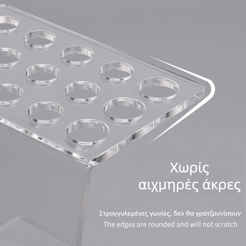 Ακρυλικός θήκη για ψαλίδια με 15 οπές, αποθήκευση εργαλείων κομμωτικής